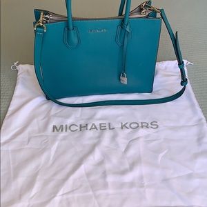 Michael Kors turquoise leather bag
